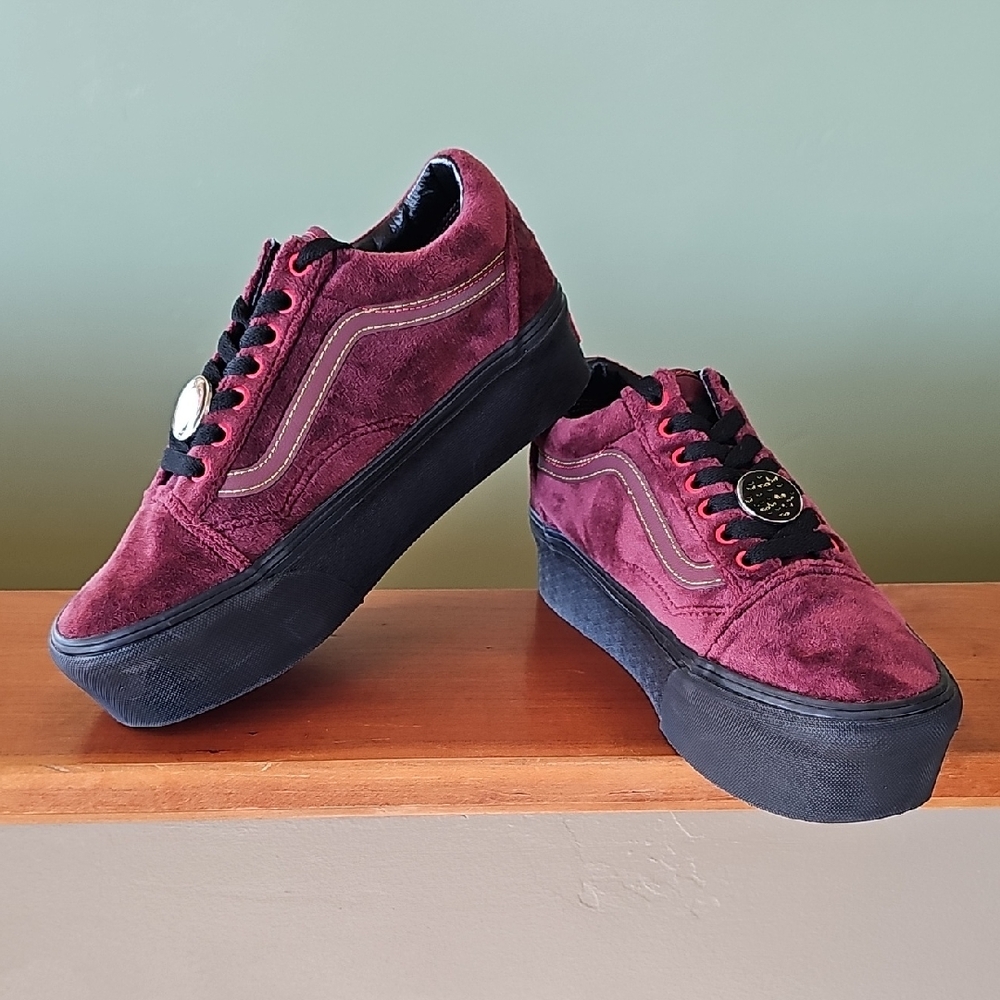 Vans x Disney Snow White Velvet Platform Sneakers